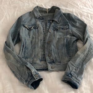 Free people distressed denim jacket